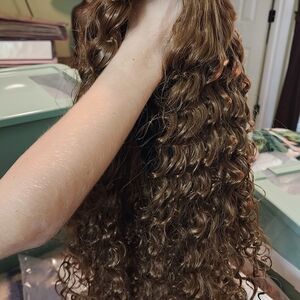 Luxurious Brown Curly Hair Wig
